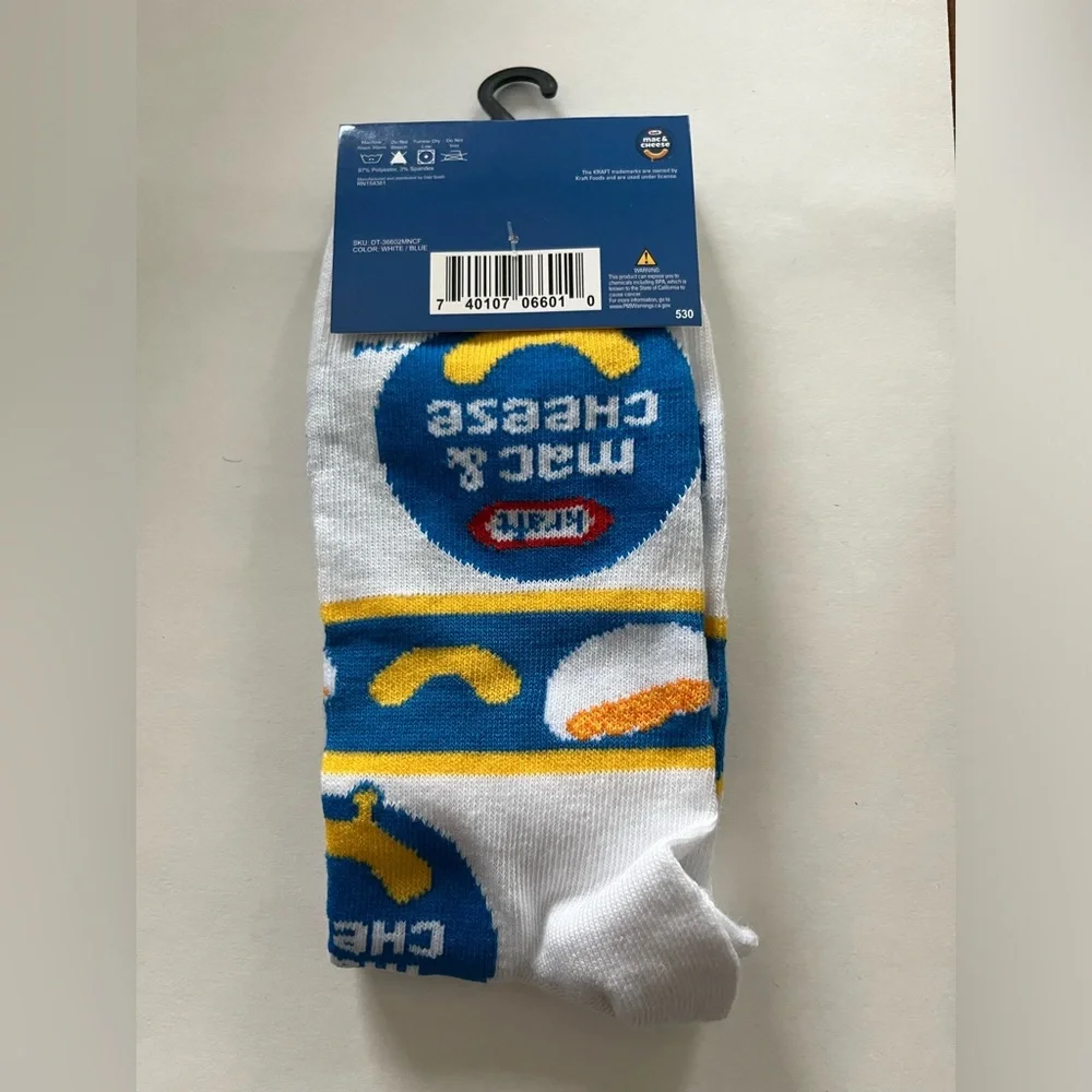 Kraft Mac & Cheese Socks Fits Men’s Shoe Size 6-12